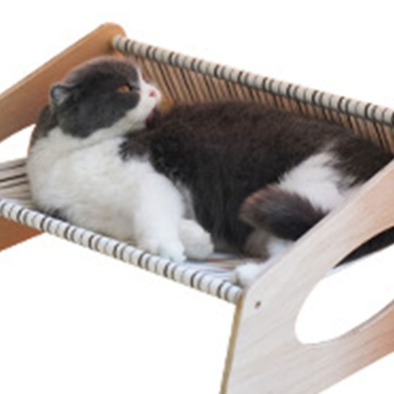 Cat Bed Hammock Medium Breathable Sturdy Linen Comfortable Elevated Cat