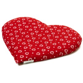Cherry Stone Cushion Heart Approx. 30 x 25 cm – Hearts Red – Heat Cushion – Grain Cushion – A Charming Gift