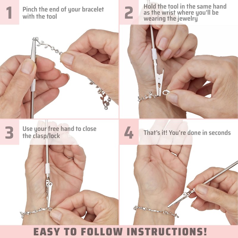 Jewelry Aid - (2 Pack) 6" Fastener and Hook Tool