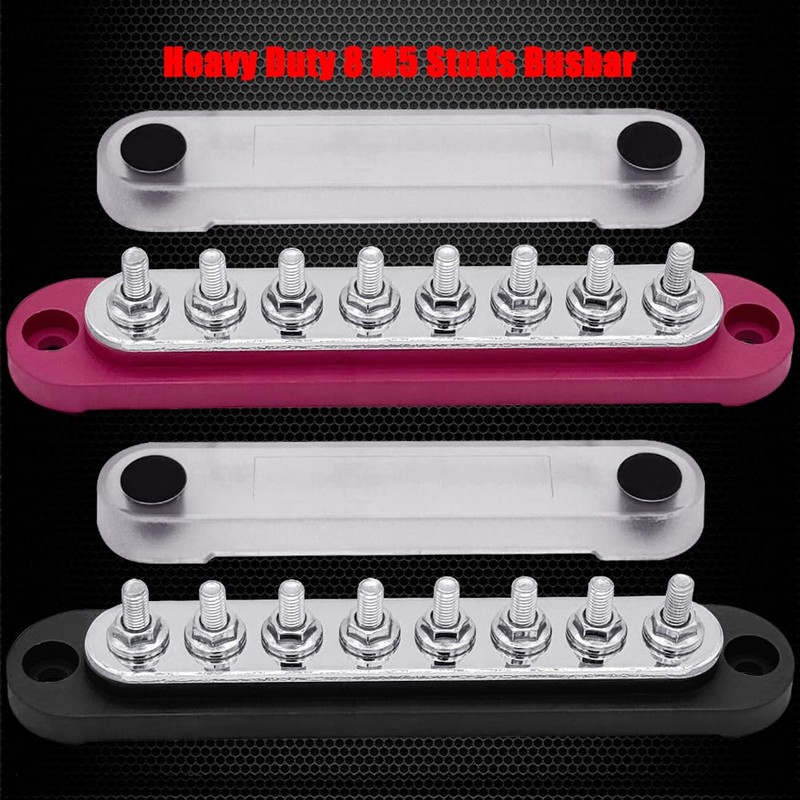 8 x M5 (#10) Studs Power Distribution Block Bus Bar
