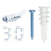 Laffeya Drywall Anchor Kit - 60 Pieces, Self-Drilling Plastic Anchors