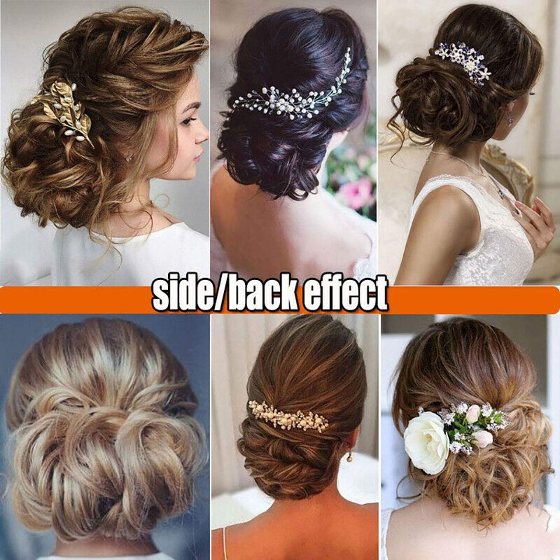 Combs Hair Extension Bun Hair Piece Ponytail Hepburn Bun Hair