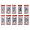 Candelina Numerale Glitter CELESTE n.2