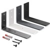 HOLZBRINK HLR-L-200-9016 Metal Shelf Brackets for Wall Shelf Brackets White