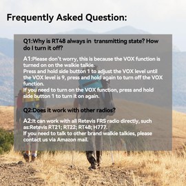 Retevis RT48 IP67 Waterproof Walkie Talkie,Heavy Duty 2 Way Radio with Earpiece,Military Grade,Rugged,Squelch,VOX,SOS Alarm,1200mAh Rechargeable Two Way Radio,for Hunting Emergency Outdoor(2 Pack)