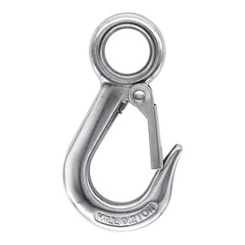 INCONTESTA 440 lbs Work Load (0.2T) Grab Hooks, Slip Hooks, 304 Stainless Steel Swivel Eye Lifting Hook, Round Fast Eye Safety Snap Hook