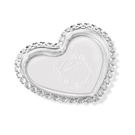 Heart-Shaped Glass Laser Engraved Jewelry Tray for Mother-in-Law Gift for Birthday, Mother Day,Thanksgiving, Christmas, and Any Special Occasion