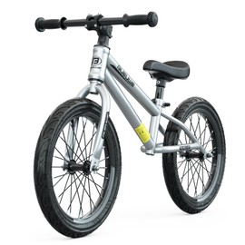 GASLIKE 16 Inch Balance Bike for Big Kids Ages 4-8 Years Old Boys and Girls, No Pedal Sports Training Bicycle, Adjustable Seat Pneumatic Tires Quick Assembly (Silver)