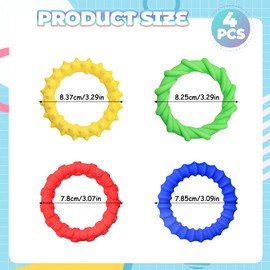 LUMOOM Pack of 4 Fidegt Toys Sensory Bracelets, Stretchy Fidget Bracelet, Anti-Stress Bracelet, Sensory Anti-Stress Toy for Children, Boys, Girls, Stress Relief, Autism and ADHD