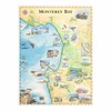Xplorer Maps Monterey Bay, California Map Poster, 18 x 24