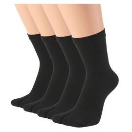 HONOW Tabi Socks, Split Toe Flip Flop Big Two Toe Socks Crew Athletic for Men and Women Cotton Pack of 4