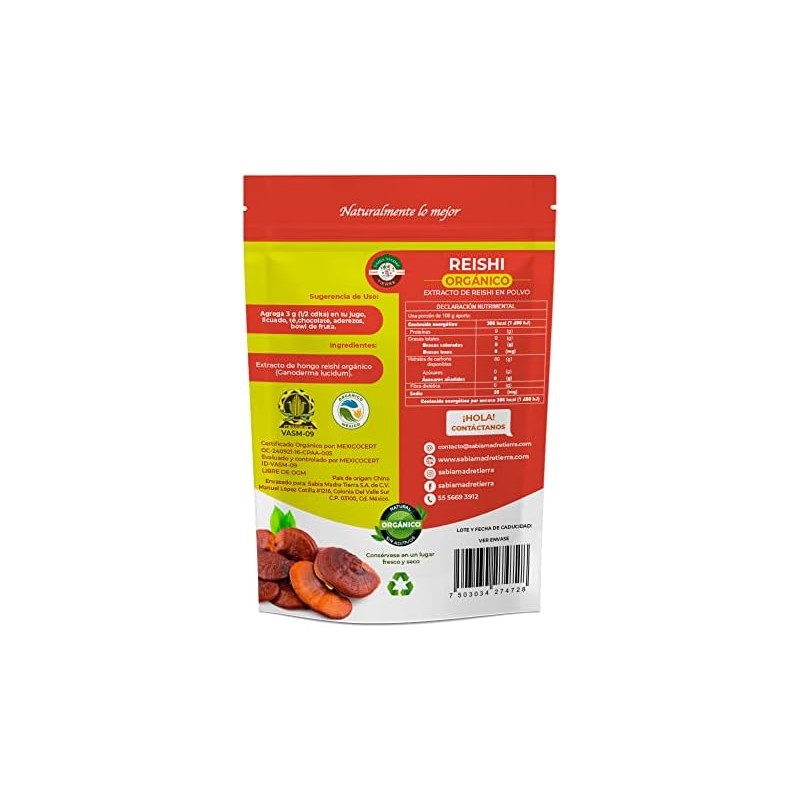 SABIA MADRE TIERRA - REISHI 100GR - EXTRACTO EN POLVO