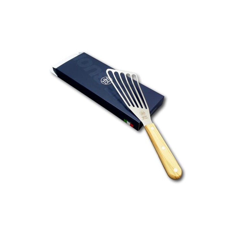 DUE BUOI Flexible Left Hand Turner Olive Wood Handle Spatula
