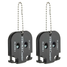 2 Packs Golf Score Indicator,2 Player Stroke Counter Handheld Scorer, Mini Digits Square Golf Square Handy Count Shot Outdoor Sport Clicker with Keychain for Golf Game Scorekeeper Golf Gadgets