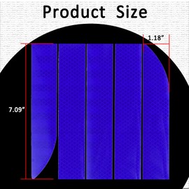 Strong Reflective Stripe Stickers, Waterproof Self Adhesive Stickers, Car Bumper Reflective Stickers, Waterproof Self Adhesive Stickers, Safety Warning Reflective Stickers Fit for Car SUVs Trucks (Blue)