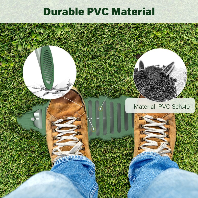 4 in. Green Angled Drainage Grate Yard Drain, Yard Drain