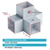 OTTFF 10 Pack 1" Aluminum Square Tube Connector, 4 Way
