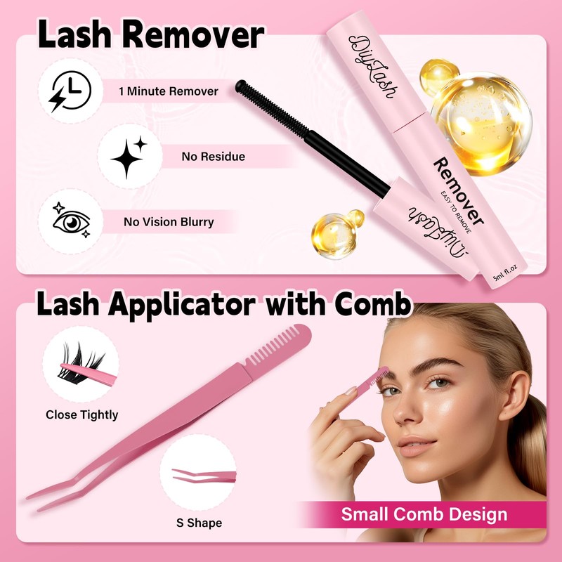 Lash Clusters Kit Eyelash Clusters Bunny Eye Cluster Eyelash Extensions