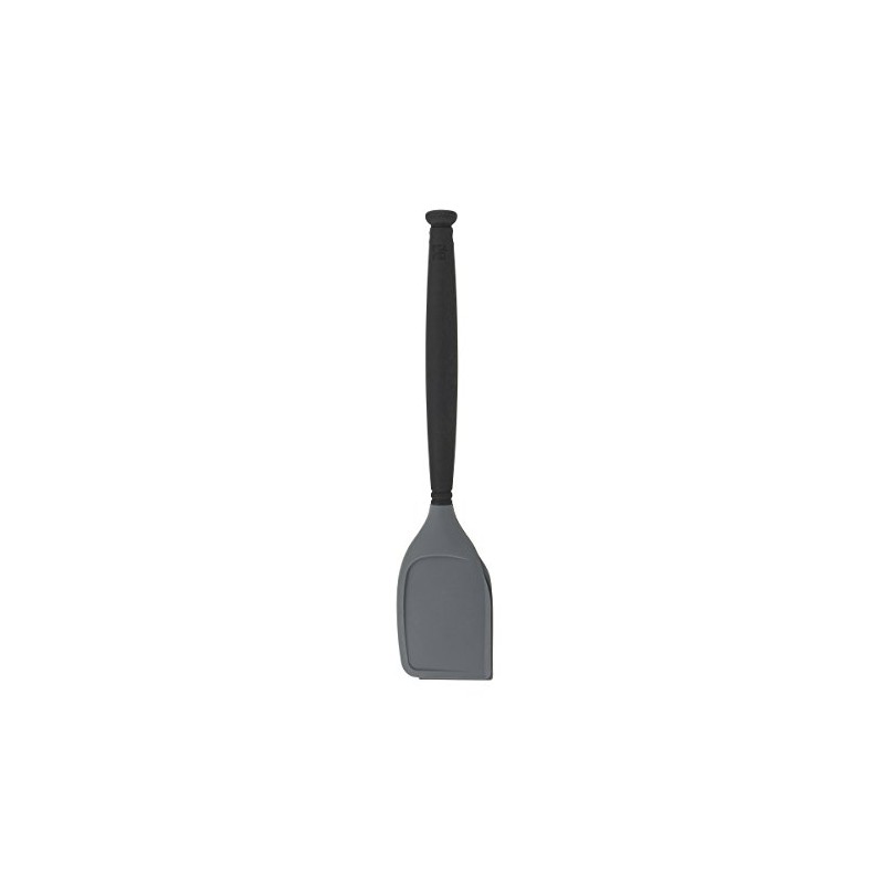 Sabatier Nylon Spatula with Silicone Head, 12-Inch, Black/Gray