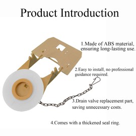 Lychee Light 3-Inch Toilet Flush Valve Flapper Replacement Parts Assembly with Silicone Seal & Counter Bracket – Repair Kit Compatible with TOTO THU128 and C863 389.
