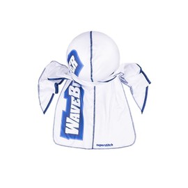 Superstitch Supersilky Ultra Silky Durag x Wavebuilder | 30+ Styles Premium Designer Durags for Men | 360 Waves | White and Blue (White Wave)