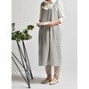Uaussi Cotton Linen Apron Cross Back Work Apron for Women