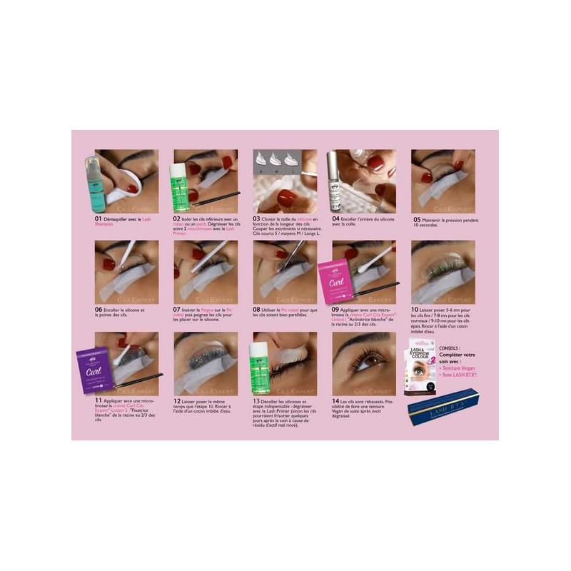 Lotion Curl 1 und 2 Wimpernverstärkung und Augenbrauenlift ohne Natriumbromat