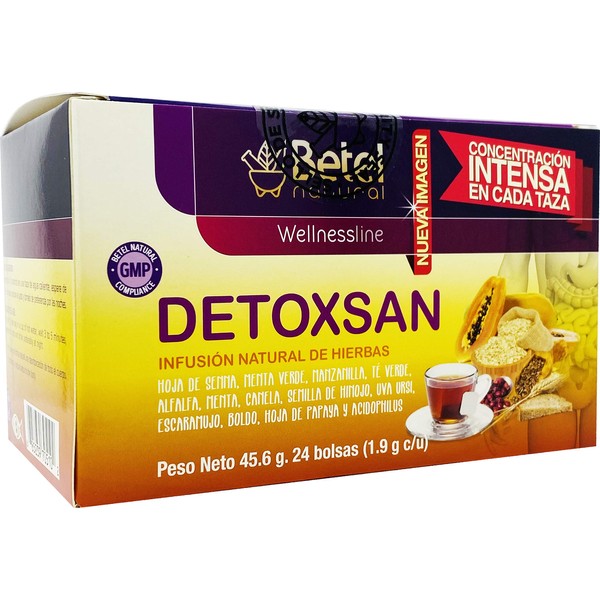 Betel Natural Detoxsan Total Detox Tea Whole Body Detox Formula - 24 Tea Bags