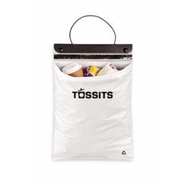 Tossits Recycled Disposable Car Trash Bags – Leakproof, Smell Proof Hanging Garbage Bags for Car, Truck, SUV, RV & Vehicle – White, 21 Count Disposable Automotive Trash Bags