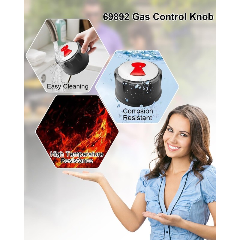 Upgrade 69892 Gas Control Knob Compatible with Weber Spirit 200
