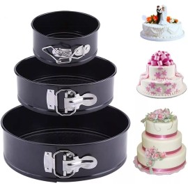 MARZSEFLO Moldes Pasteles Repostería Desmontables Para Tartas 3 Piezas