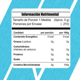 Creatina Meta Nutrition Monohidratada 1050 Gr 210 Servicios                                                                                           