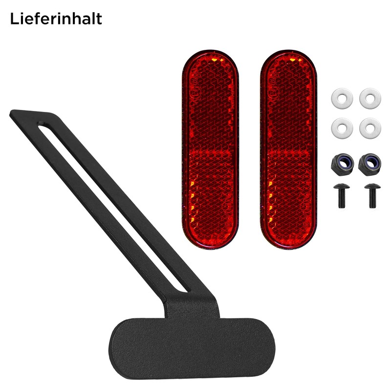 polarmotor Reflector Motorcycle Rear Reflector with Elbow Long T-Holder (Length