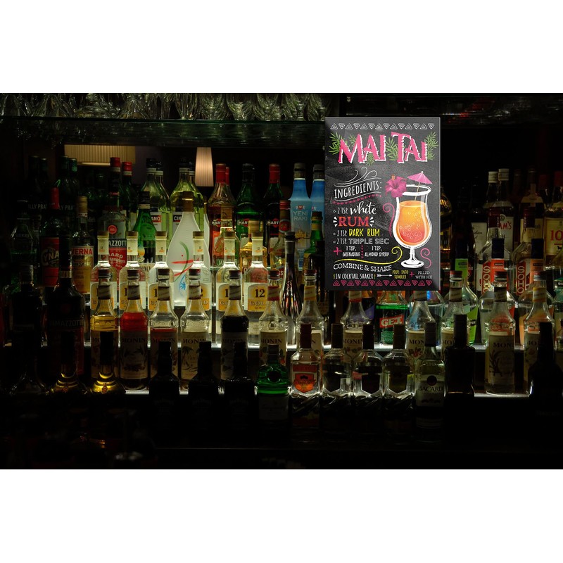 schilderkreis24 Cocktail Recipe "Mai Tai" Magnet Alcohol Spirits Decorative Fridge