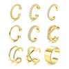Finrezio 9 Pcs Ear Cuff Adjustable Ear Cuff Earrings for
