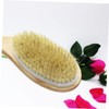 Healeved Wooden Shower Brush Natural Boar Bristle Body Scrubber for
