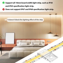 40pcs Clear Light Valve Fixing Clips for LED Strip Fixing with Screws, Secure Fixing for LED Strip 10mm IP30/IP65 2-4 Pin for Indoor Installation
