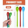 QLEUIFT Pack of 6 Colourful Length Plastic Spoons, Coffee Spoons,