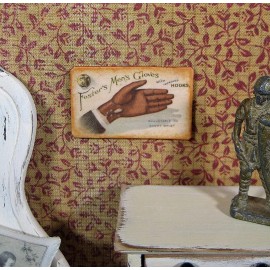 The Happy Little Home Miniature Dollhouse ANTIQUE advertising sign FOSTERS MEN'S GLOVE 1:12 adjustable