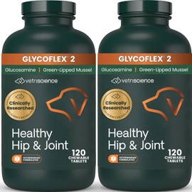 VETRISCIENCE Glyco Flex® 2 Hip and Joint Supplement for Dogs, Chewable Tablets (2 pack)