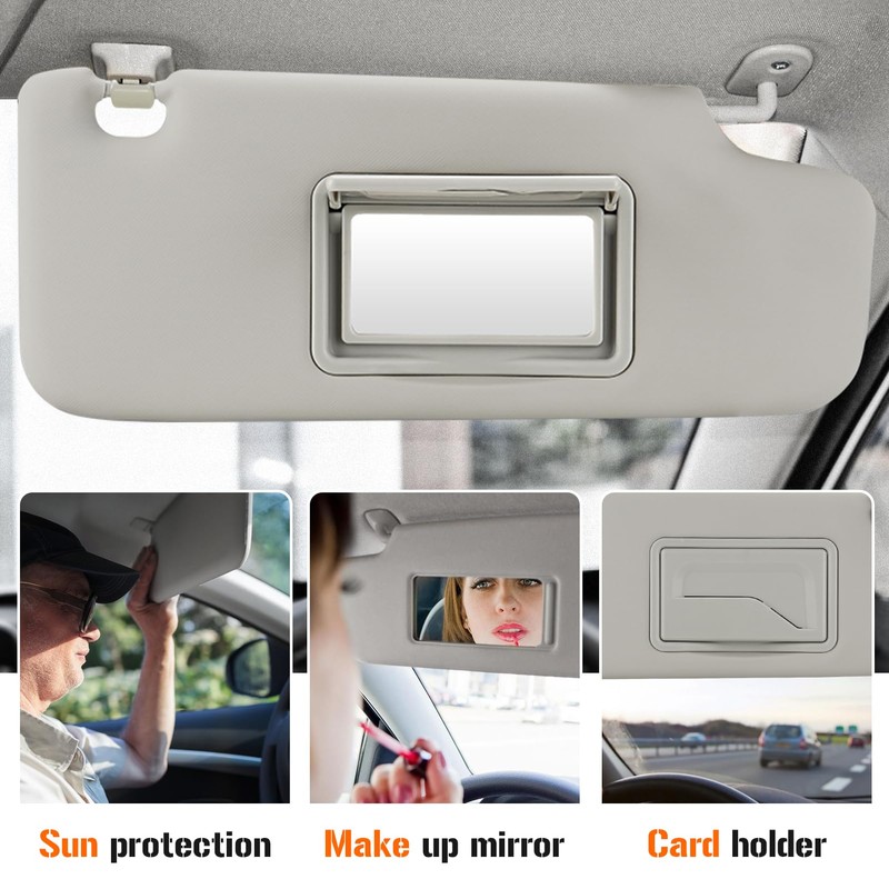 3 Hole Sun Visor for 2011-2016 Chevy Cruze, Right Passenger