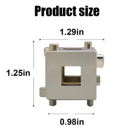 DUSCOKE Car Cube Brake Caliper Compression Tool, Steel Rear Disc Brake Piston Tool Fits 3/8" Square Driver, Cube Calliper Adaptor Brake Piston Remover Tool, Universal Car Brake Caliper Tools (2PCS)