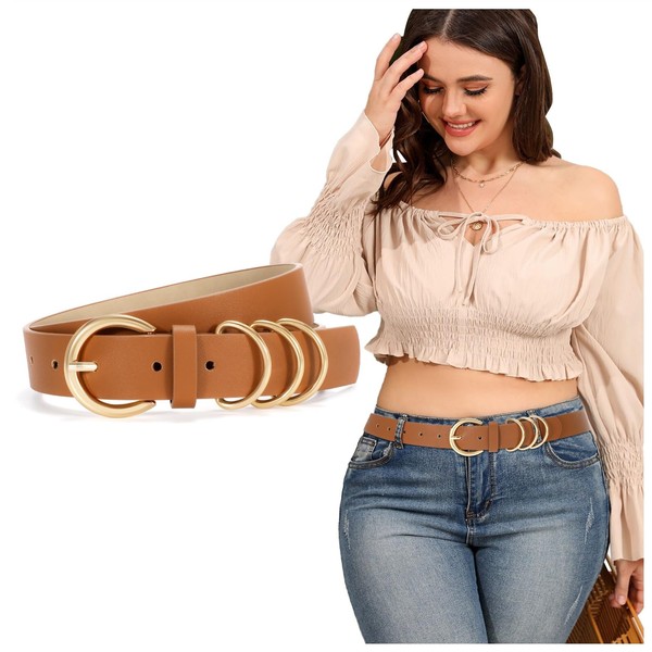 JASGOOD Womens Plus Size Belt Fashion Ladies Leather Waist Belt