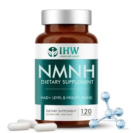 NMNH 1000 mg Capsules High Dose High Purity NAD Supplement Anti-Ageing for Cellular Energy & Antioxidant Support 120 Vegan Capsules