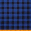 MOOK FABRICS Flannel PRT Buffalo Plaid, Royal, 15 Yard Bolt