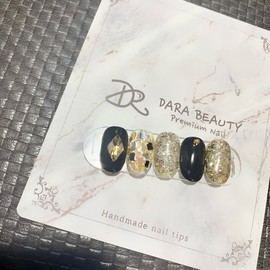Next day delivery⭐Black mother-of-pearl nails⭐ / 다음날 발송⭐블랙 자개네일⭐