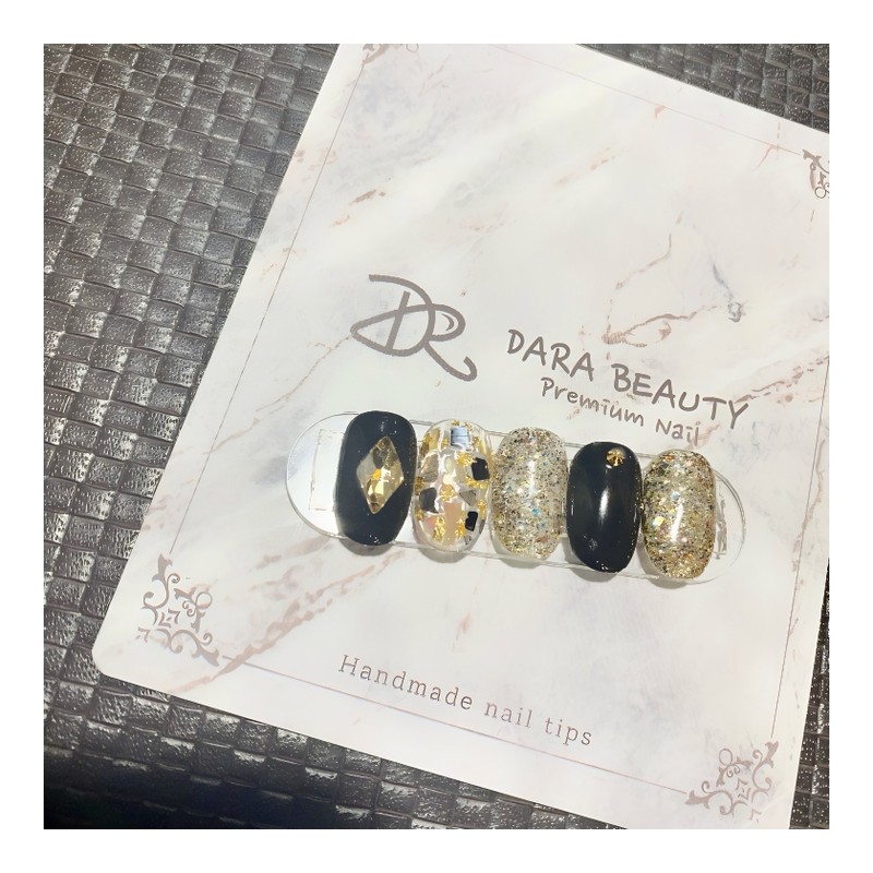 Next day delivery⭐Black mother-of-pearl nails⭐ / 다음날 발송⭐블랙 자개네일⭐