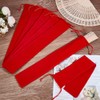 Beebeecraft 8Pcs Flute Storage Bag Velvet Red Drawstring Music Instrument
