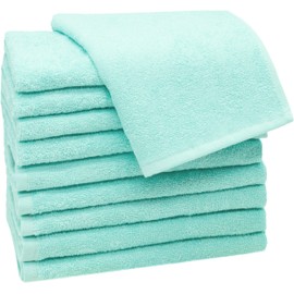 ZOLLNER Set of 10 Guest Towels 30 x 50 cm Cotton Mint