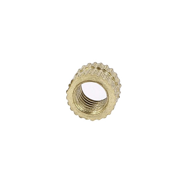 Sourcingmap M5 x 5mm Female Thread Brass Knurled Threaded Round